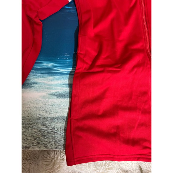 ❄️Under Armour Mens Team Knit Warm Up Full Zip Jacket Red White 1376884 LG - Picture 5 of 13